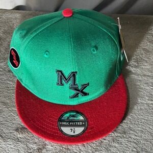 Malcolm X Headgear Classics Fitted Hat 7 7/8 Green Red Black Africa NWT